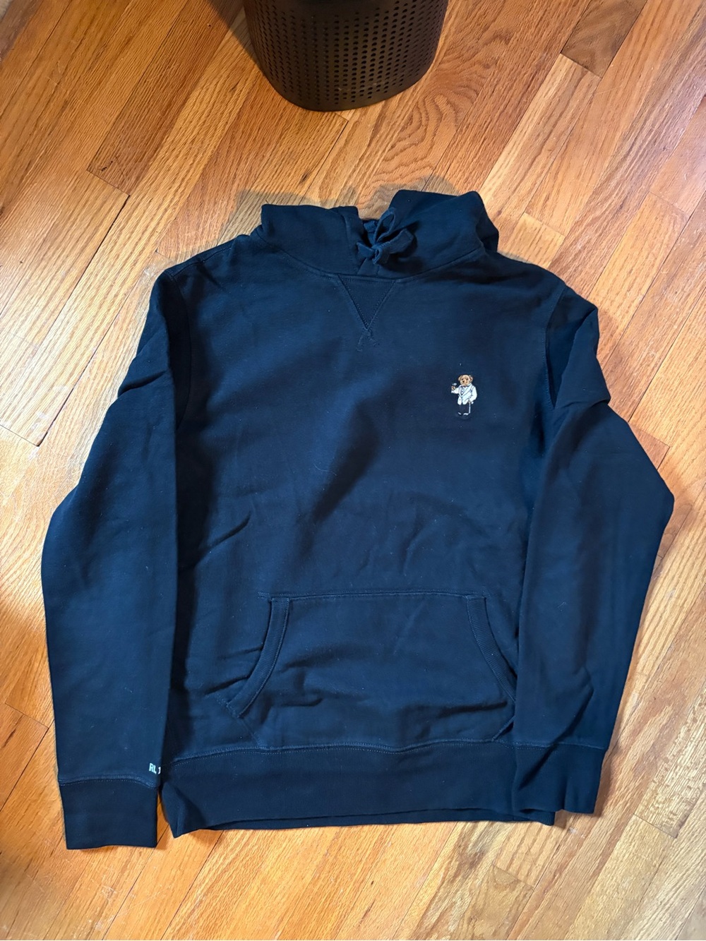 Ralph Lauren Black Hoodie with Polo Label